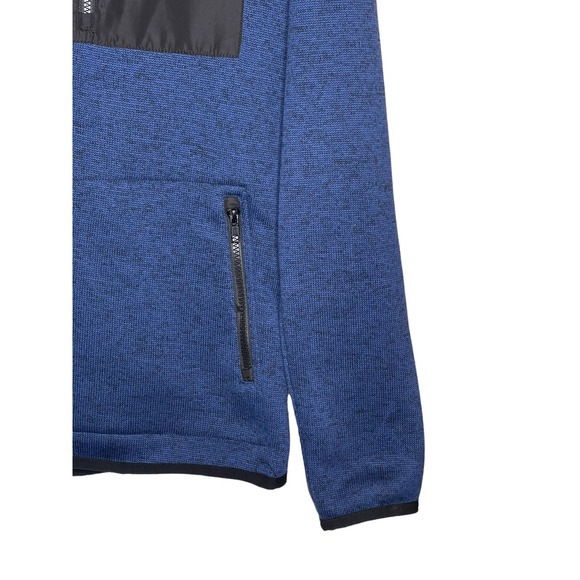 Flag & Anthem Men Jacket Quilted Fleece Colorblock Zip Up Front Pockets Small - Picture 3 of 9